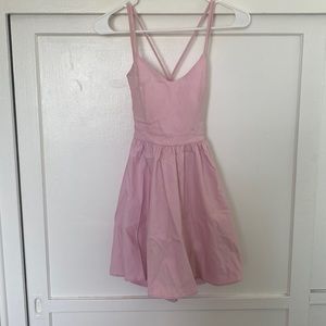 Pink backless dress